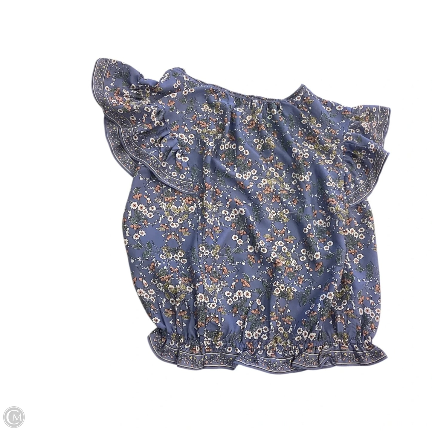 Top Short Sleeve By Max Studio In Blue, Size: S