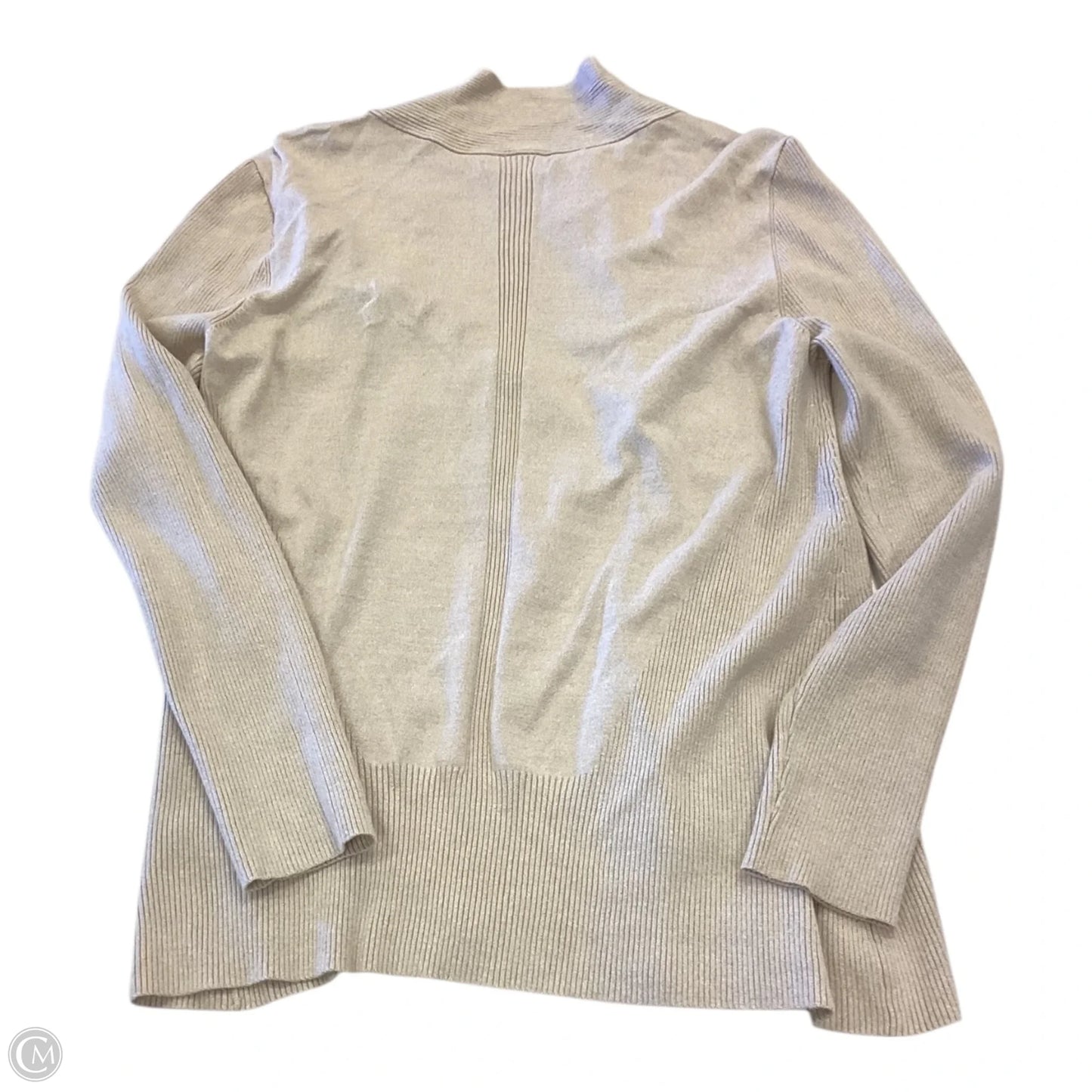 Cardigan By Dana Buchman In Tan, Size: Xl