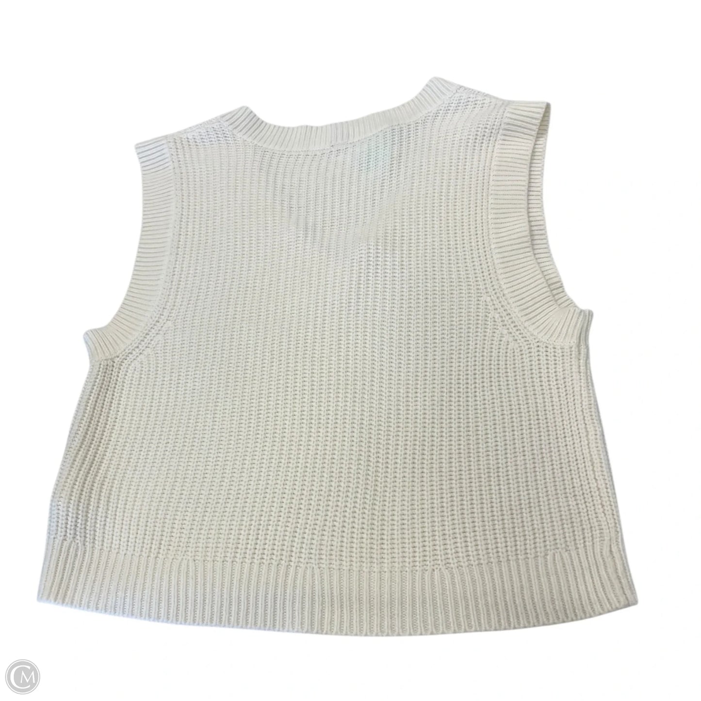Vest Sweater By Divided In Cream, Size: M