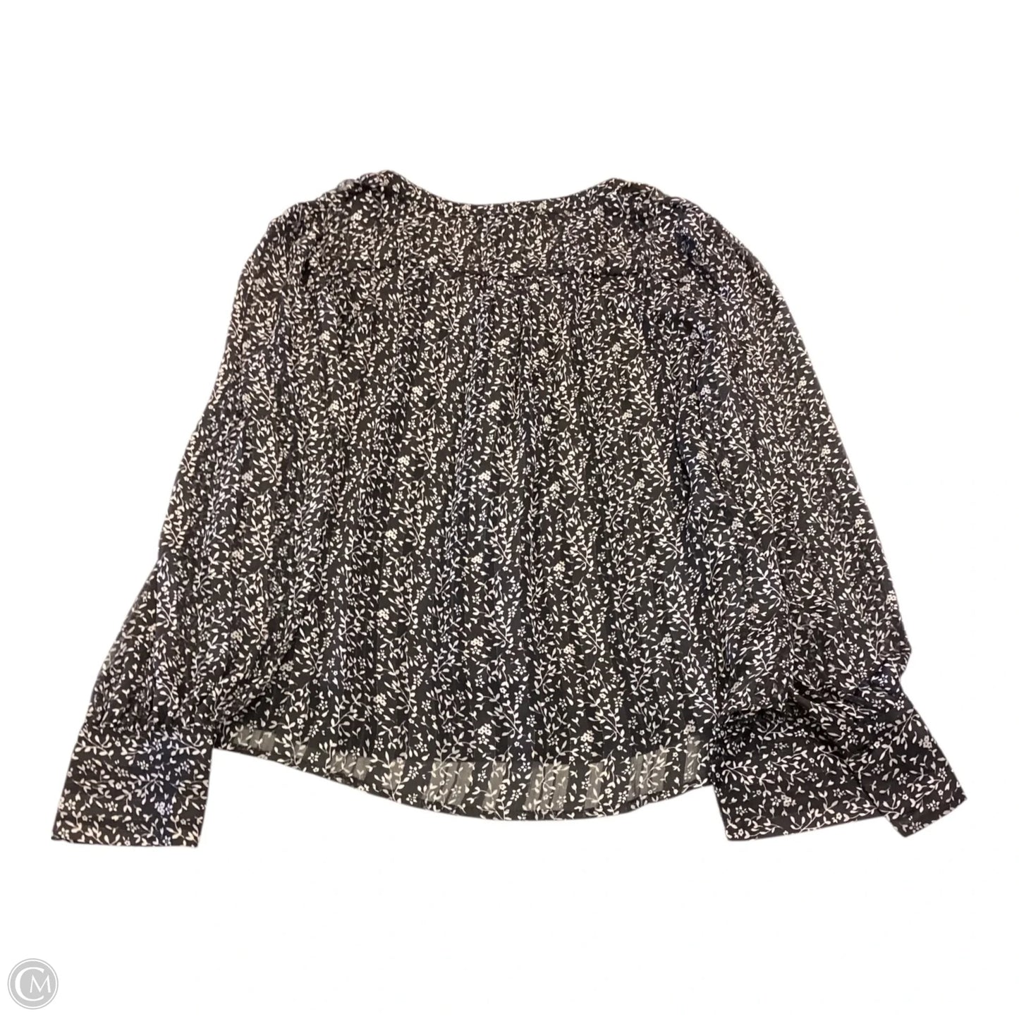 Top Long Sleeve By Tamara H In Black & White, Size: L