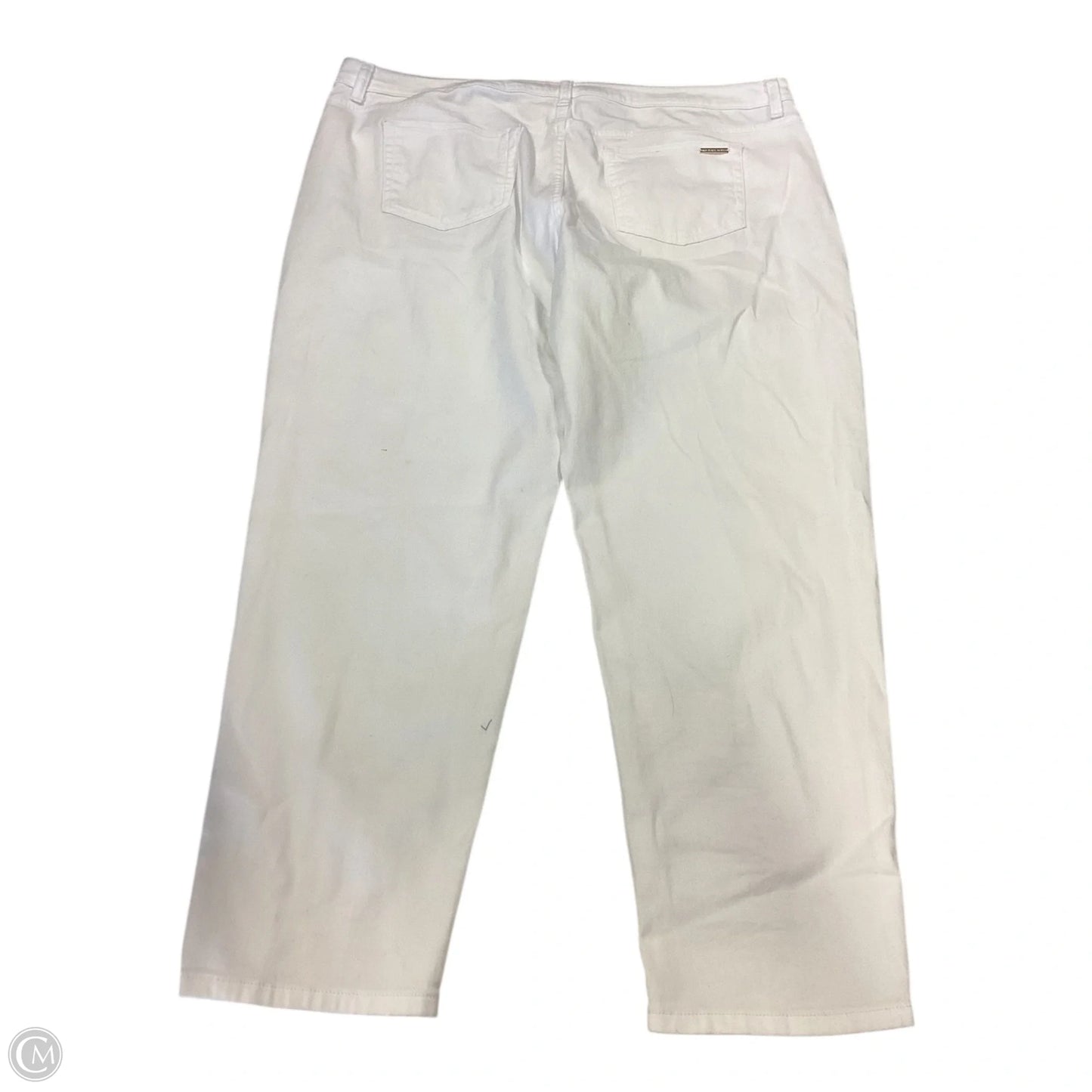 Pants Cropped By Michael By Michael Kors In White, Size: 22