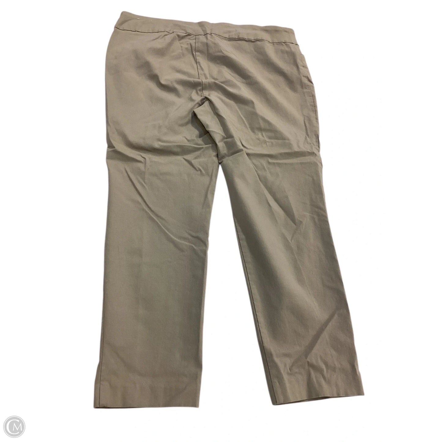 Pants Cropped By Van Heusen In Tan, Size: 18