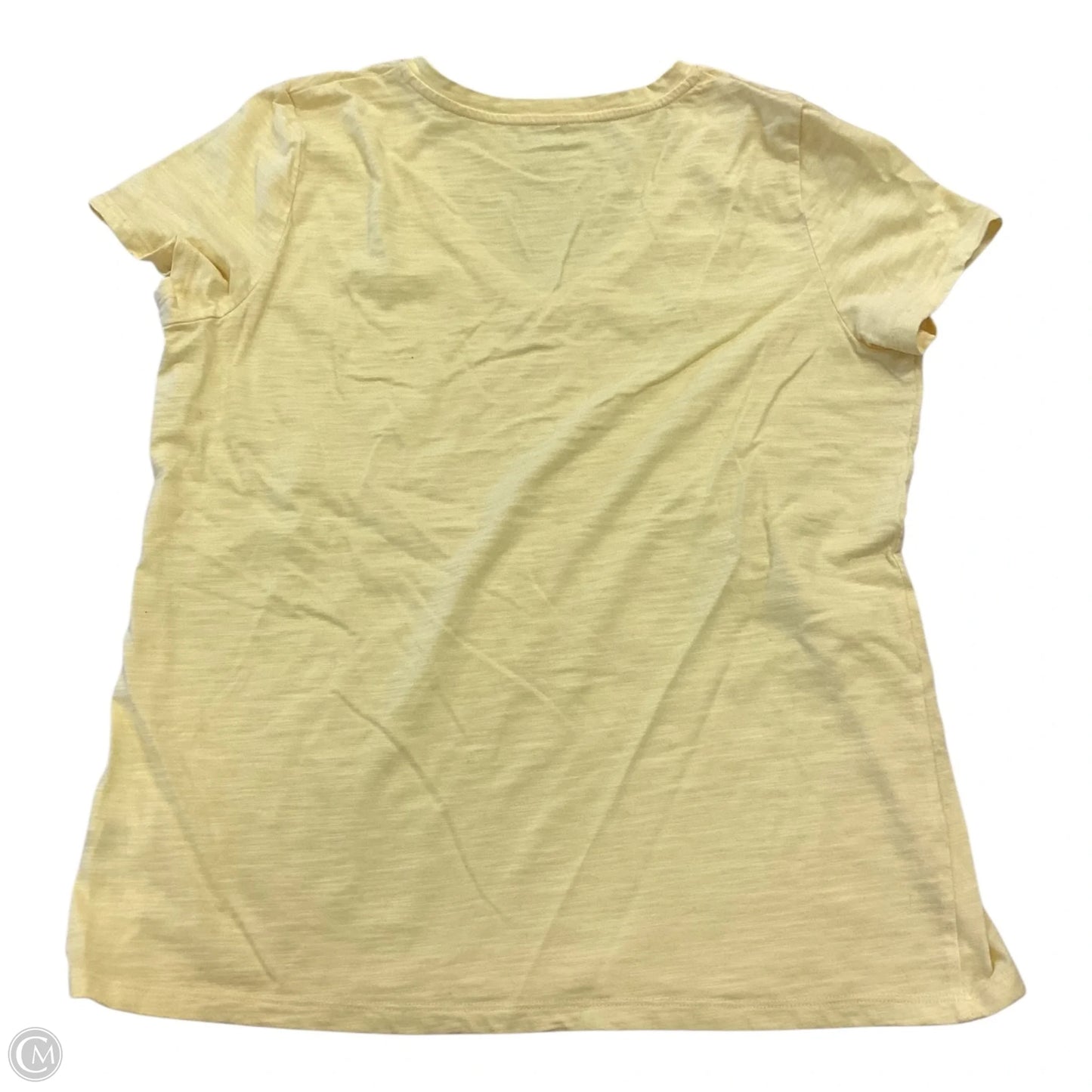 Top Short Sleeve By Talbots In Yellow, Size: L