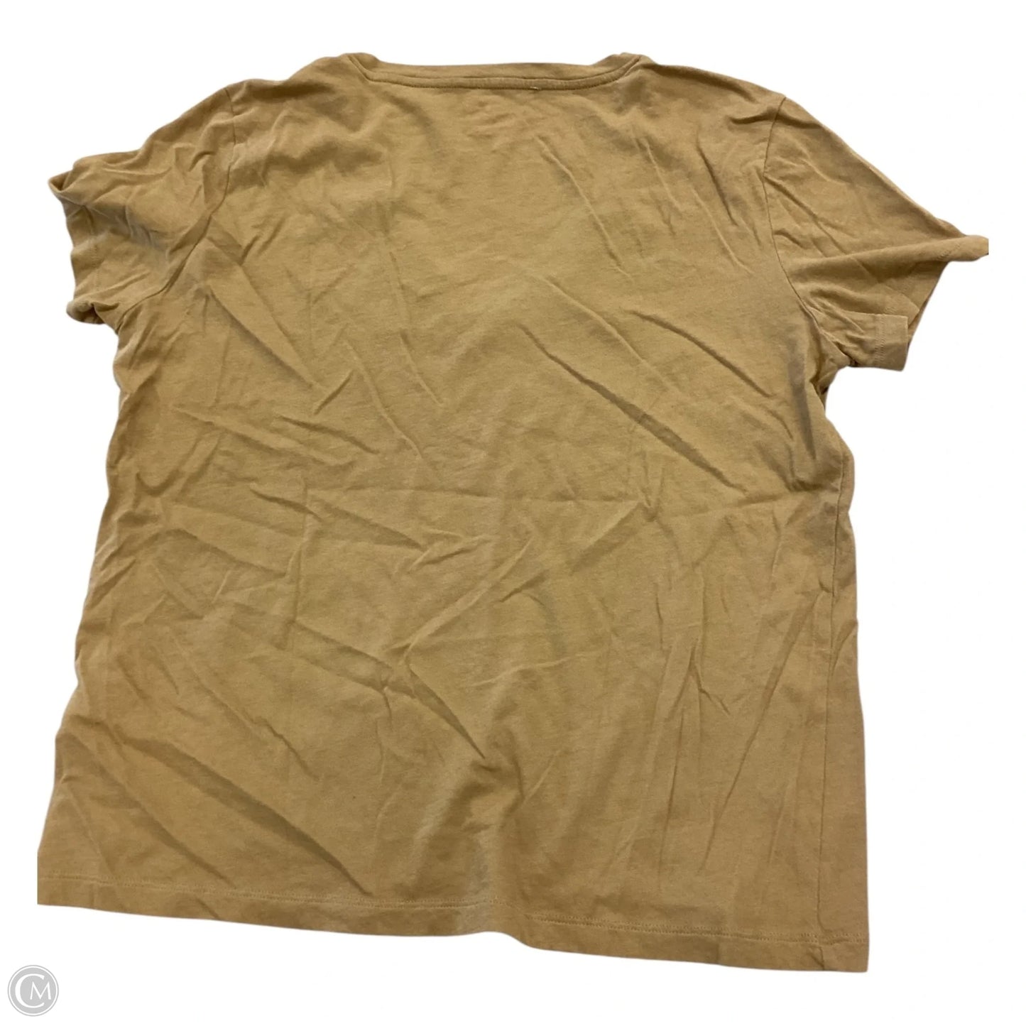 Top Short Sleeve By Madewell In Tan, Size: L