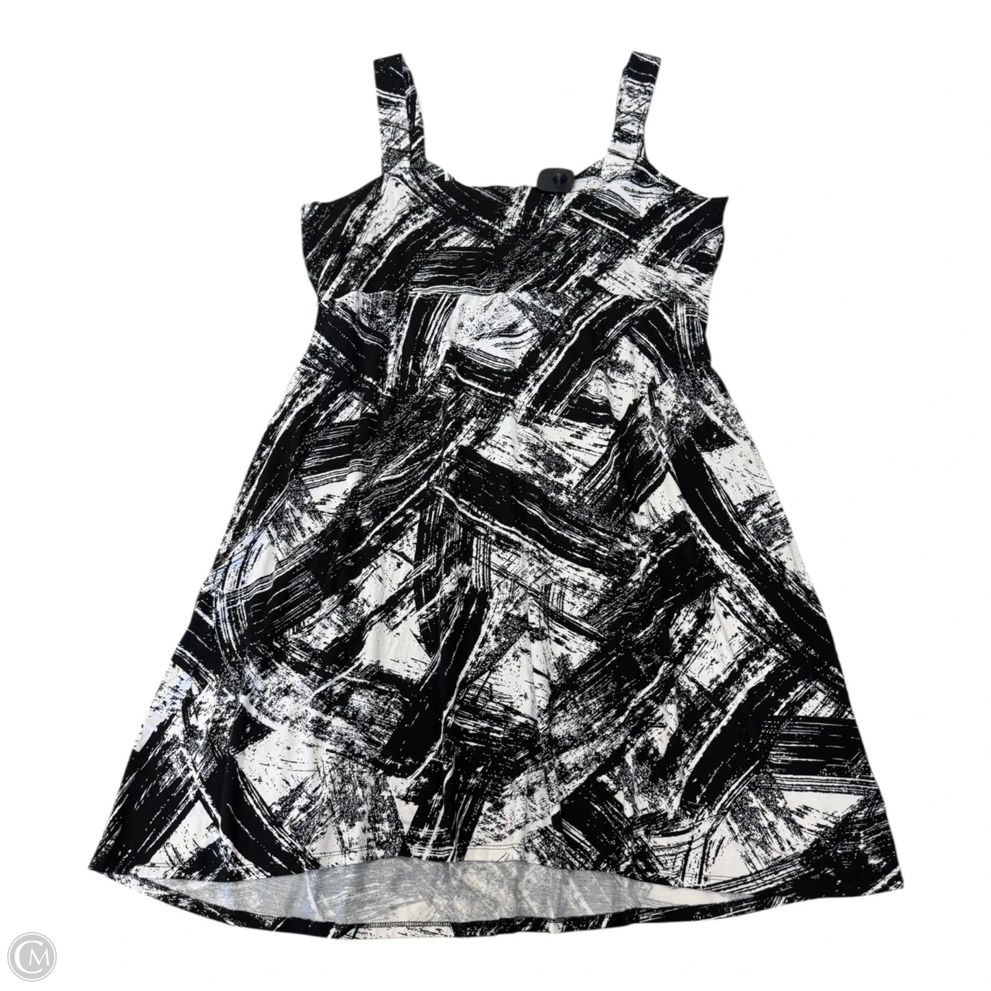 Dress Casual Short By Kate & Mallory In Black & White, Size: 1x