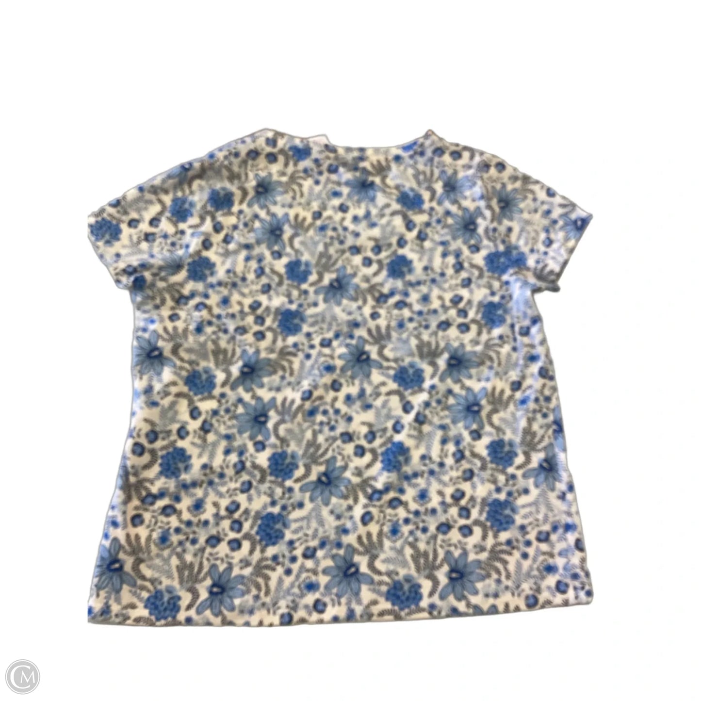 Top Short Sleeve Basic By Stella Parker In Floral Print, Size: L