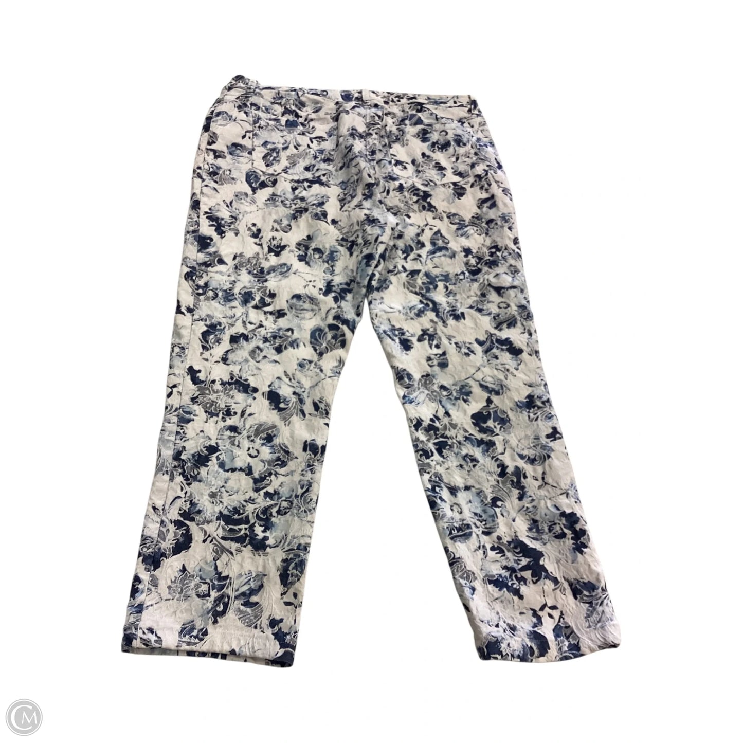Pants Cropped By Chicos In Floral Print, Size: L