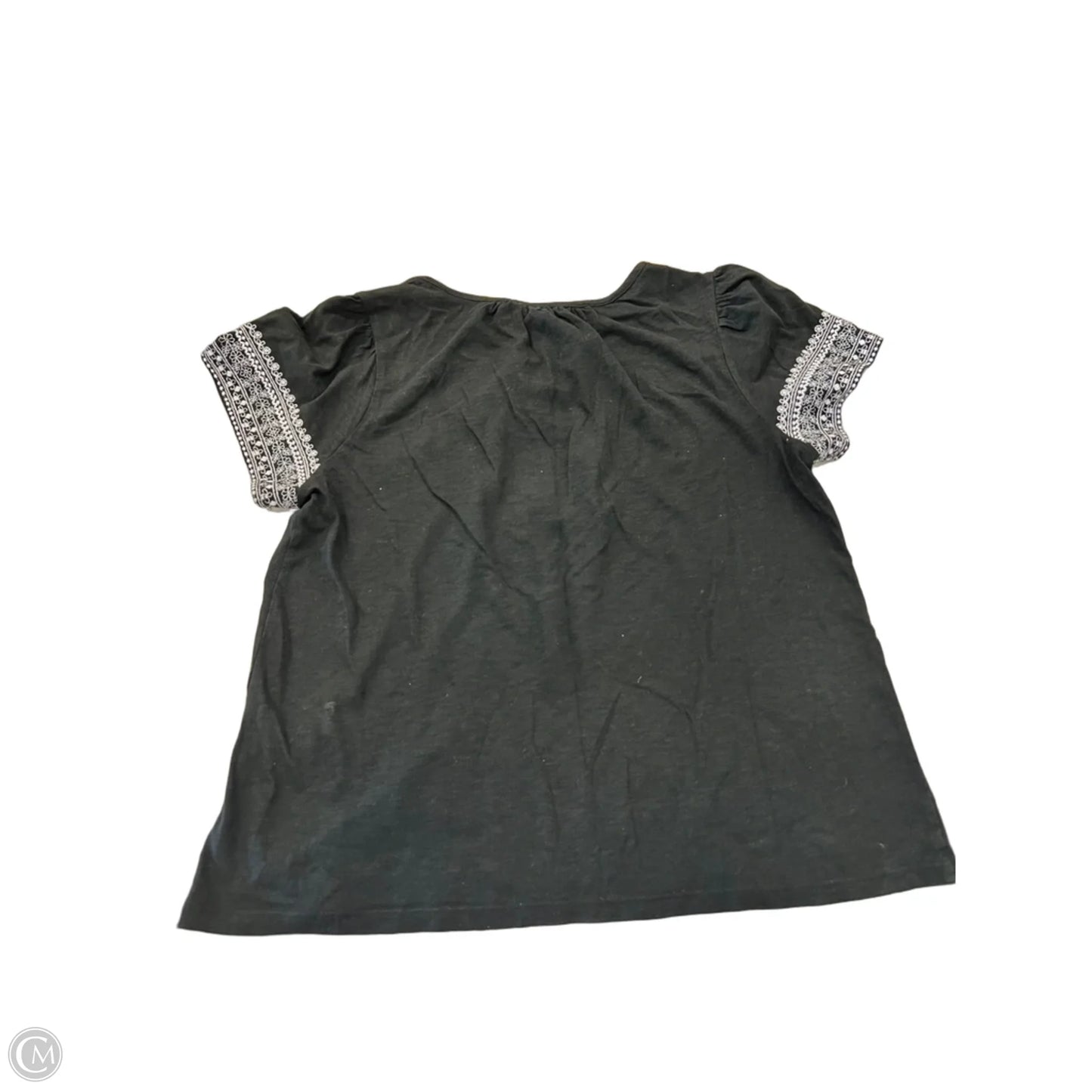 Blouse Short Sleeve By Lucky Brand In Black, Size: M