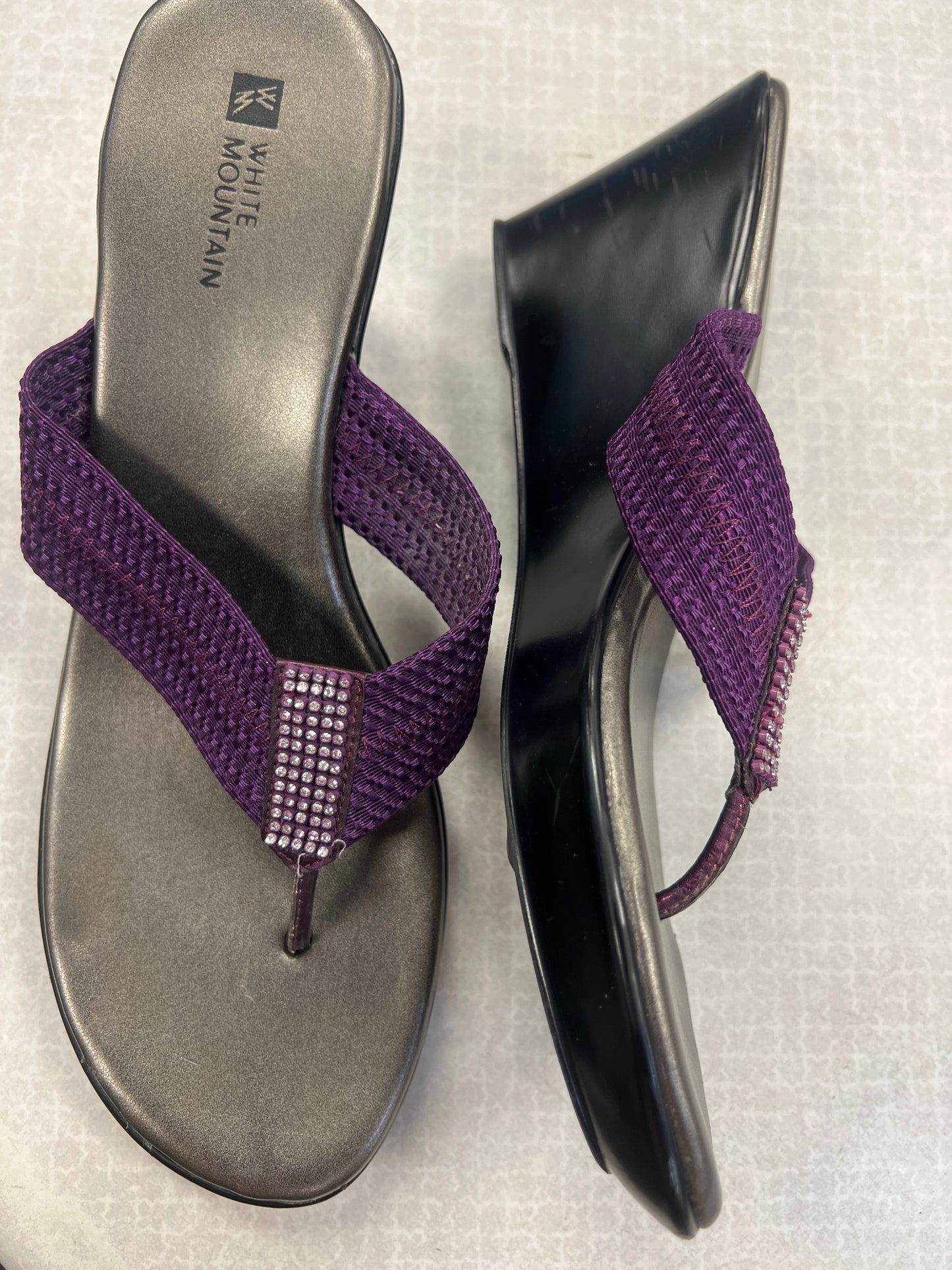 Sandals Heels Wedge By White Mountain Size: 9.5