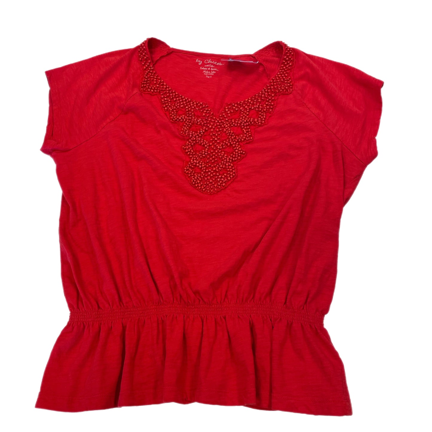Top Short Sleeve By Chicos Size: 2 (12)