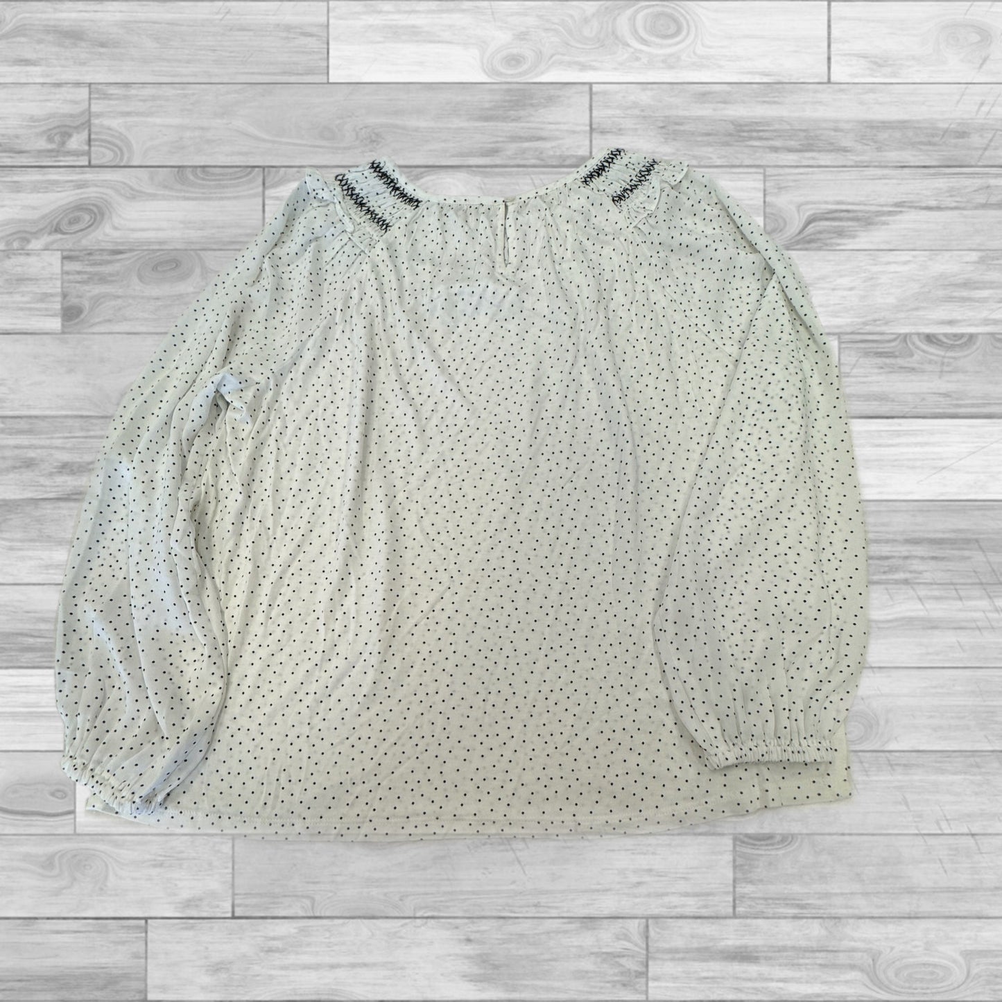 White Top Long Sleeve Loft, Size L