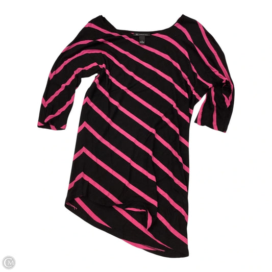 Top 3/4 Sleeve By Inc In Black & Pink, Size: M