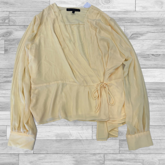 Top Long Sleeve By White House Black Market In Yellow, Size: Xl