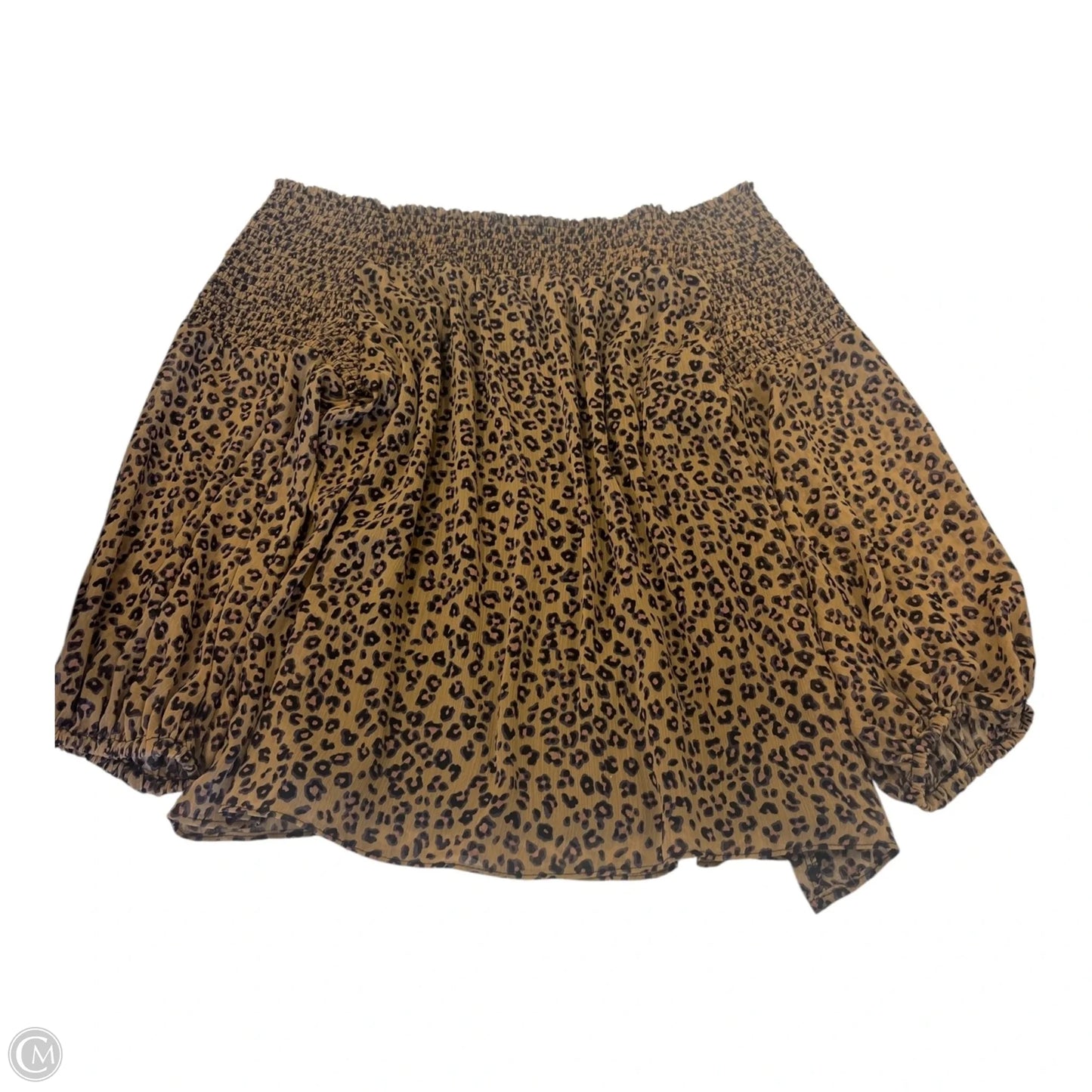 Top Long Sleeve By Cece In Animal Print, Size: Xl