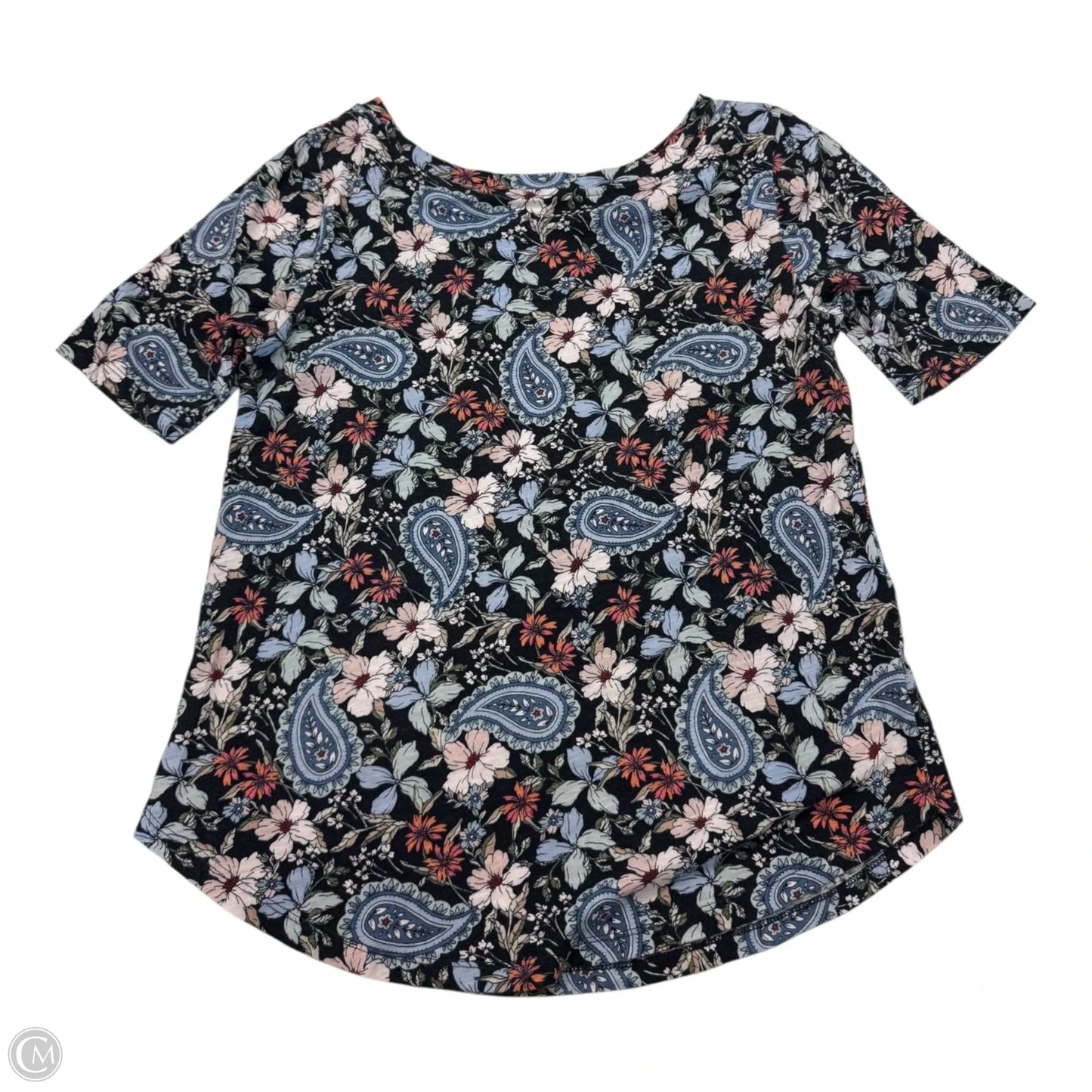 Top Short Sleeve By Loft In Floral Print, Size: Xs