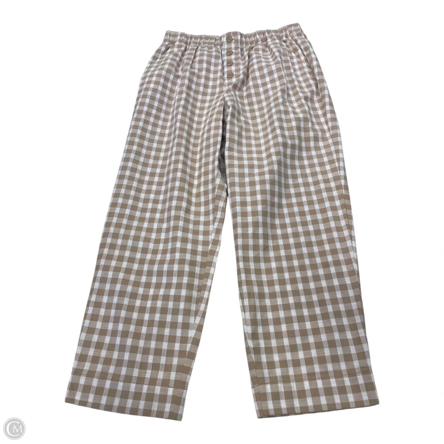 Pants Wide Leg By Loft In Checkered Pattern, Size: L