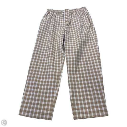 Pants Wide Leg By Loft In Checkered Pattern, Size: L