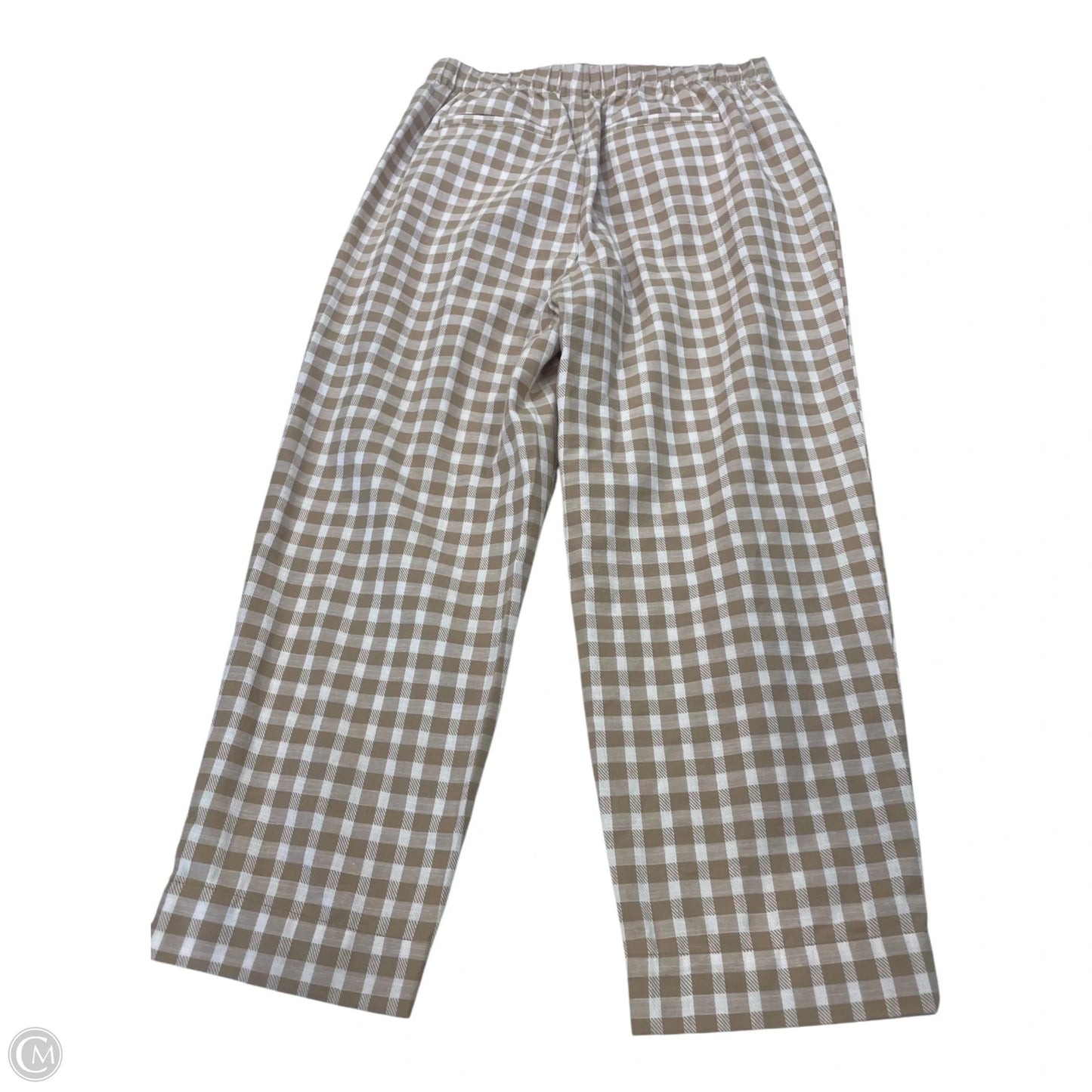 Pants Wide Leg By Loft In Checkered Pattern, Size: L