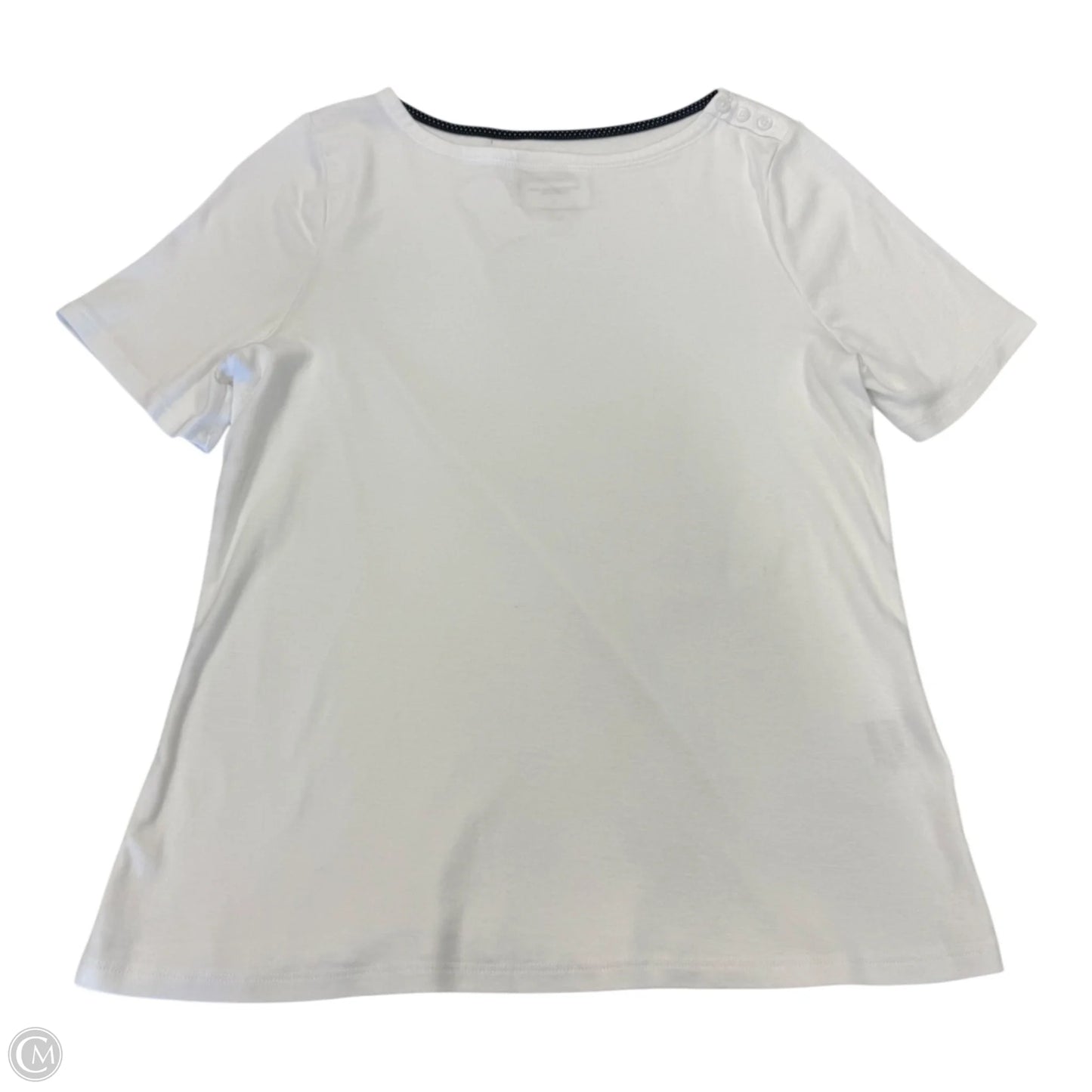Top Short Sleeve Basic By Charter Club In White, Size: L