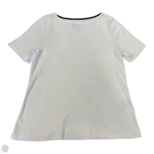 Top Short Sleeve Basic By Charter Club In White, Size: L