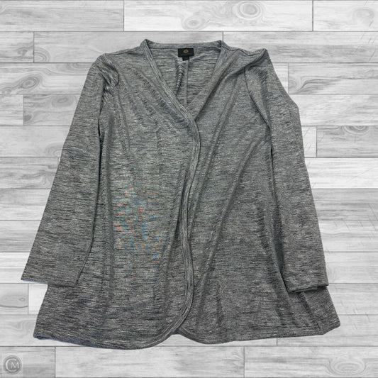 Cardigan By Jm Collections In Grey, Size: M