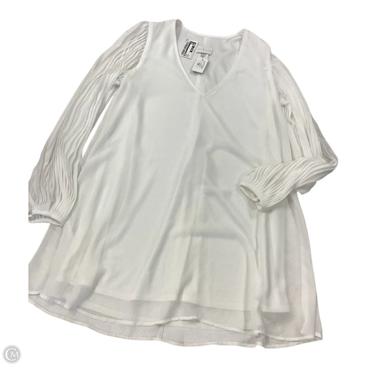 Tunic Long Sleeve By Karlie In White, Size: M