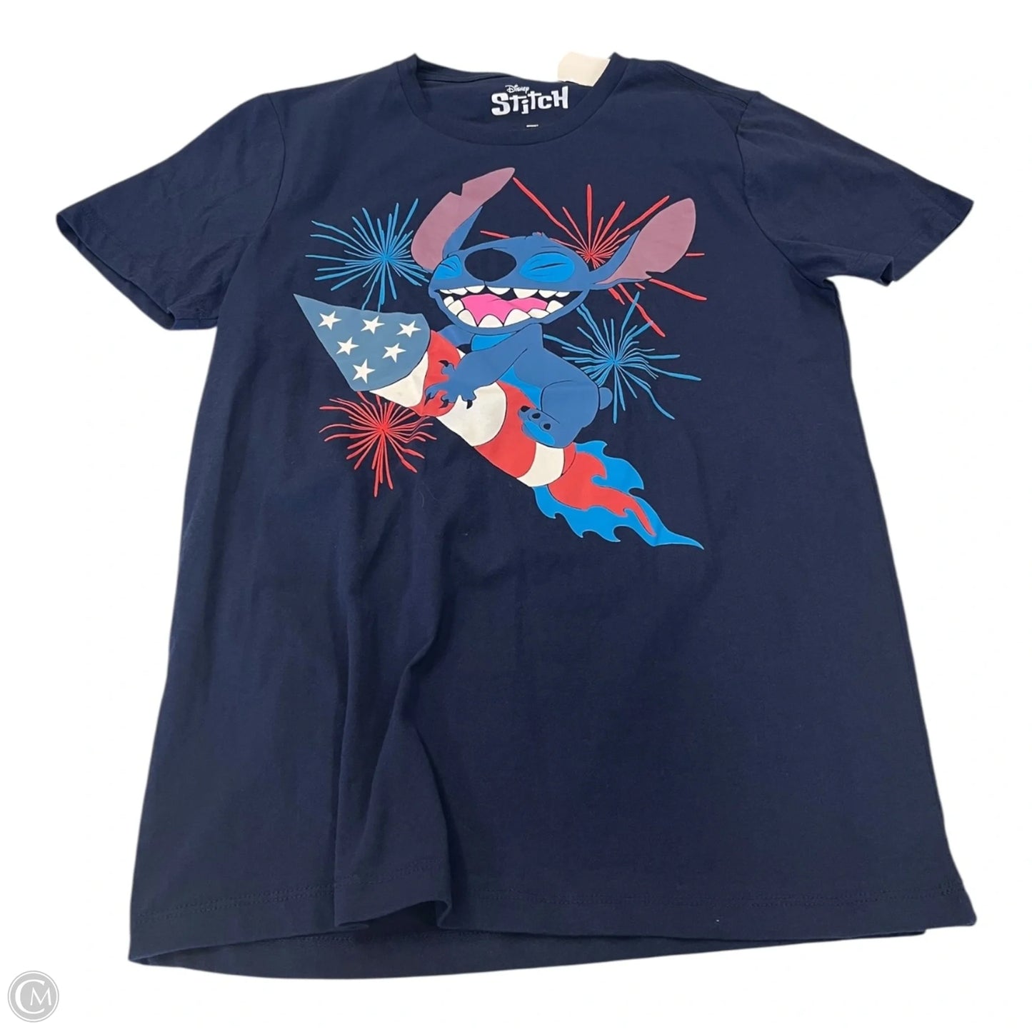 Top Short Sleeve Basic By Disney Store In Navy, Size: M
