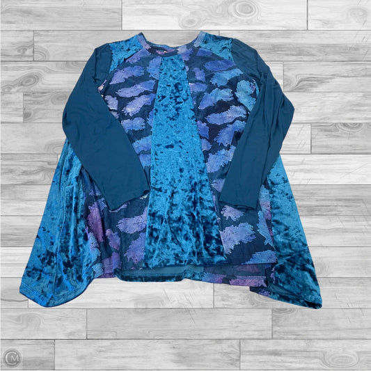 Top Long Sleeve By Logo In Blue & Purple, Size: Xl