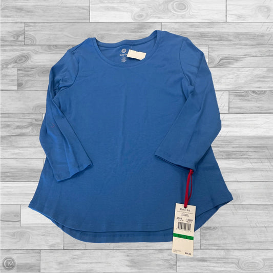 Top Long Sleeve Basic By Ruby Rd In Blue, Size: L
