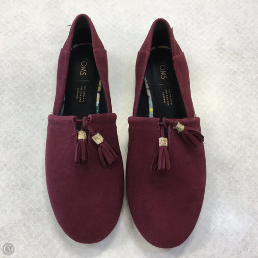 Shoes Flats By Toms In Red, Size: 8