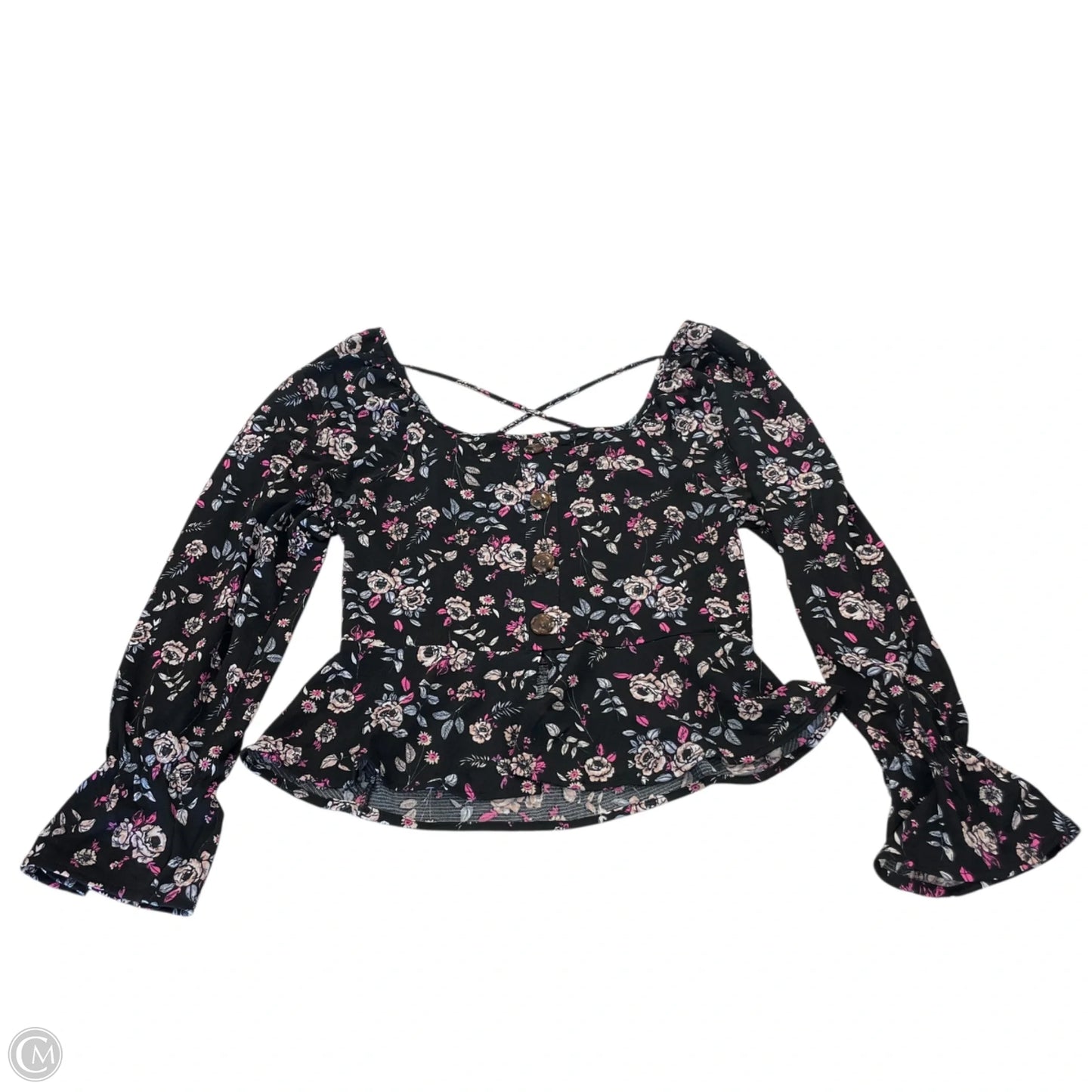 Top Long Sleeve By Clothes Mentor In Floral Print, Size: M
