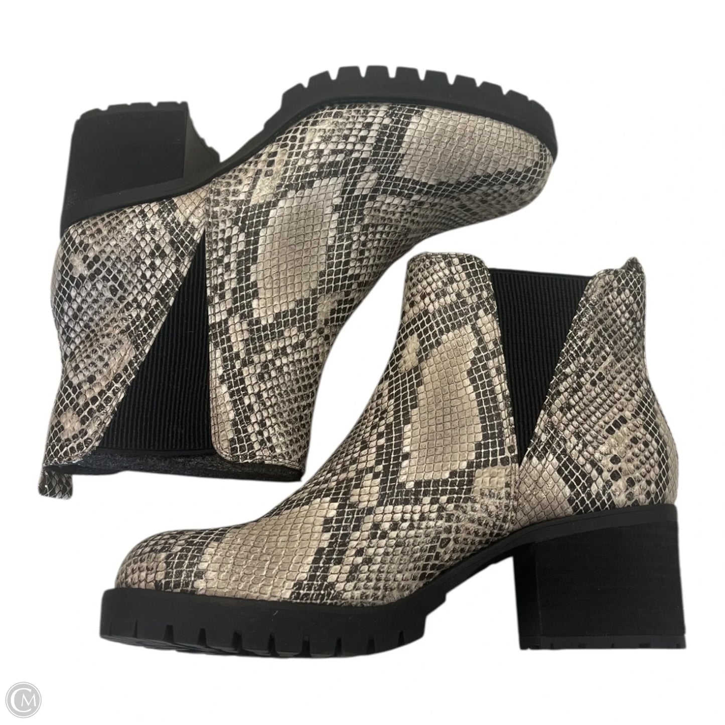 Boots Ankle Heels By Mia In Snakeskin Print, Size: 9