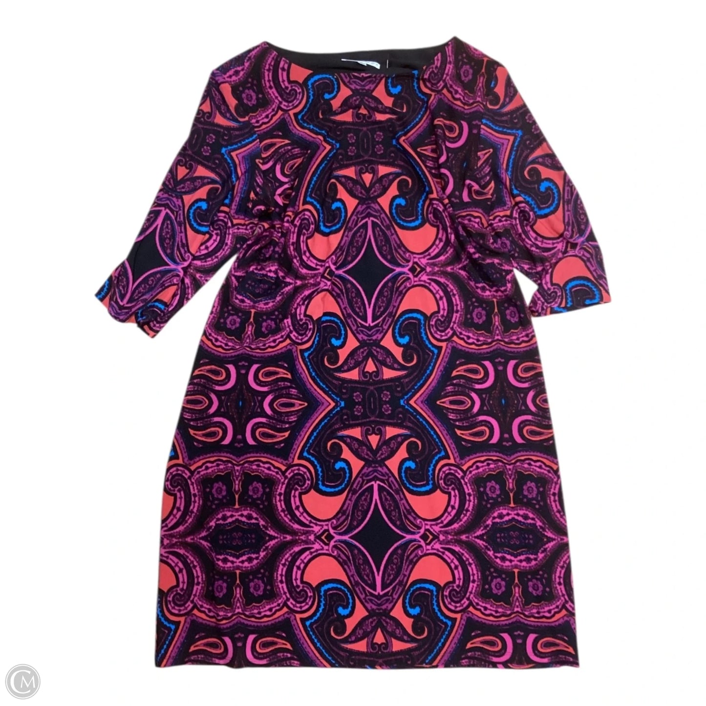 Dress Casual Short By Studio 1 In Orange & Pink, Size: L