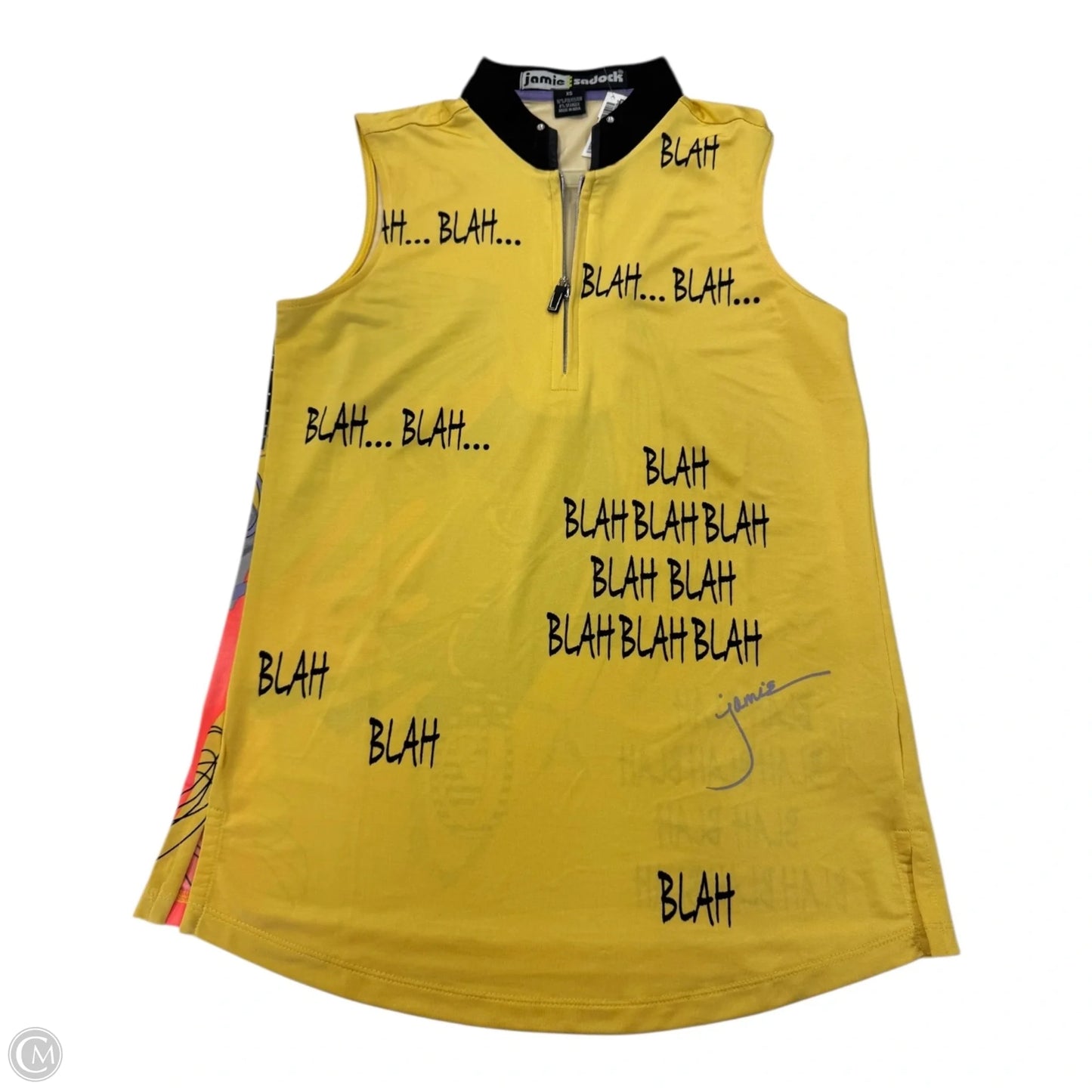 Athletic Tank Top By Jamie Sadock In Yellow, Size: Xs
