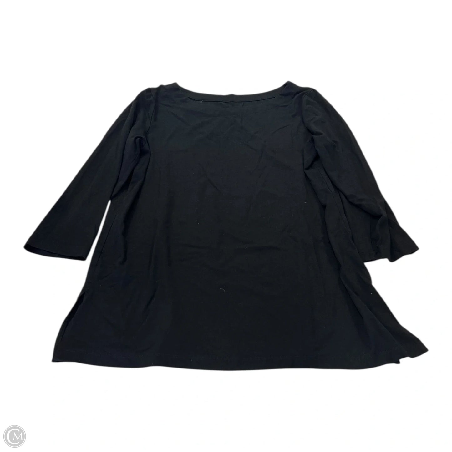 Top 3/4 Sleeve Basic By Susan Graver In Black, Size: M