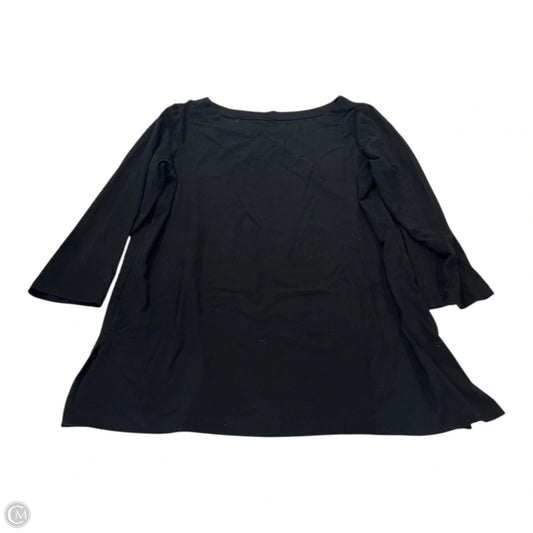 Top 3/4 Sleeve Basic By Susan Graver In Black, Size: M