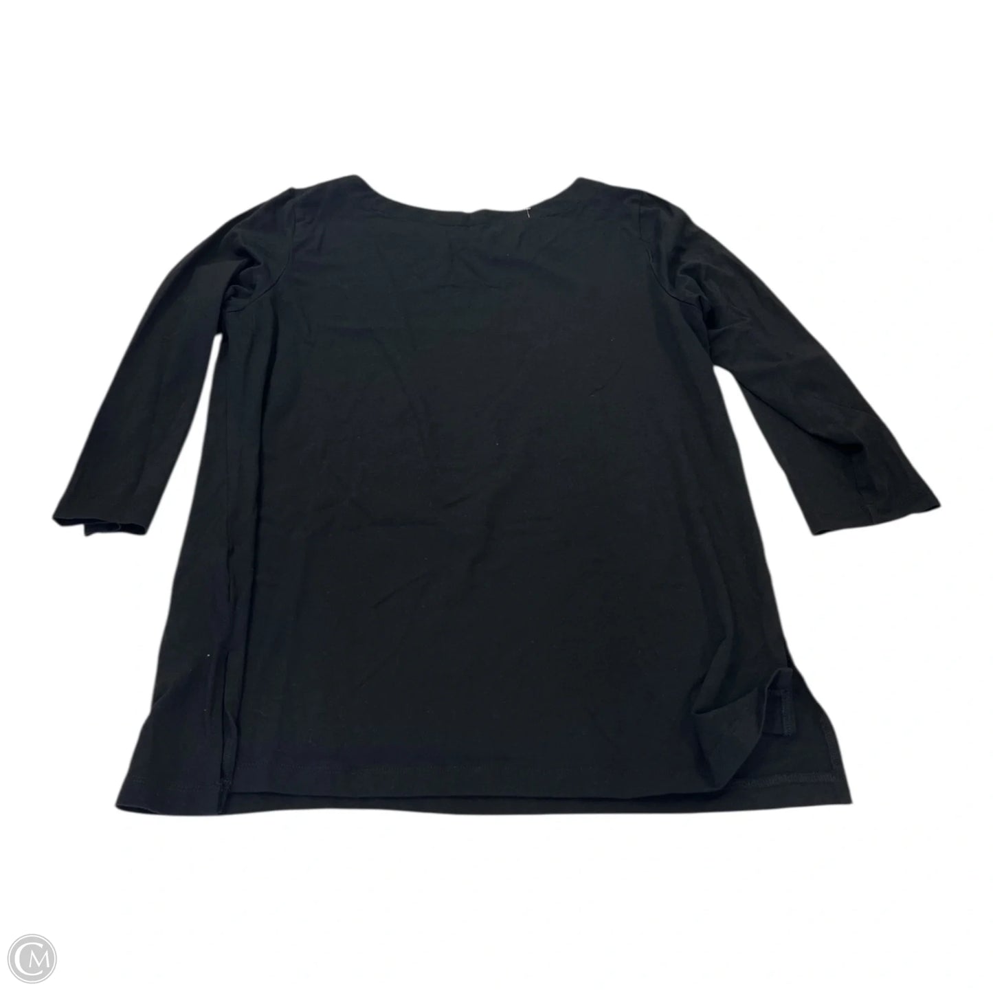 Top 3/4 Sleeve Basic By Susan Graver In Black, Size: M