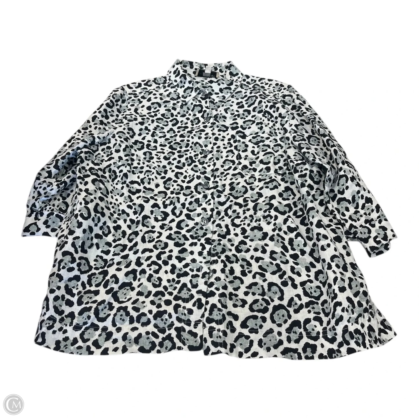 Top Long Sleeve By Jones New York In Animal Print, Size: Xl