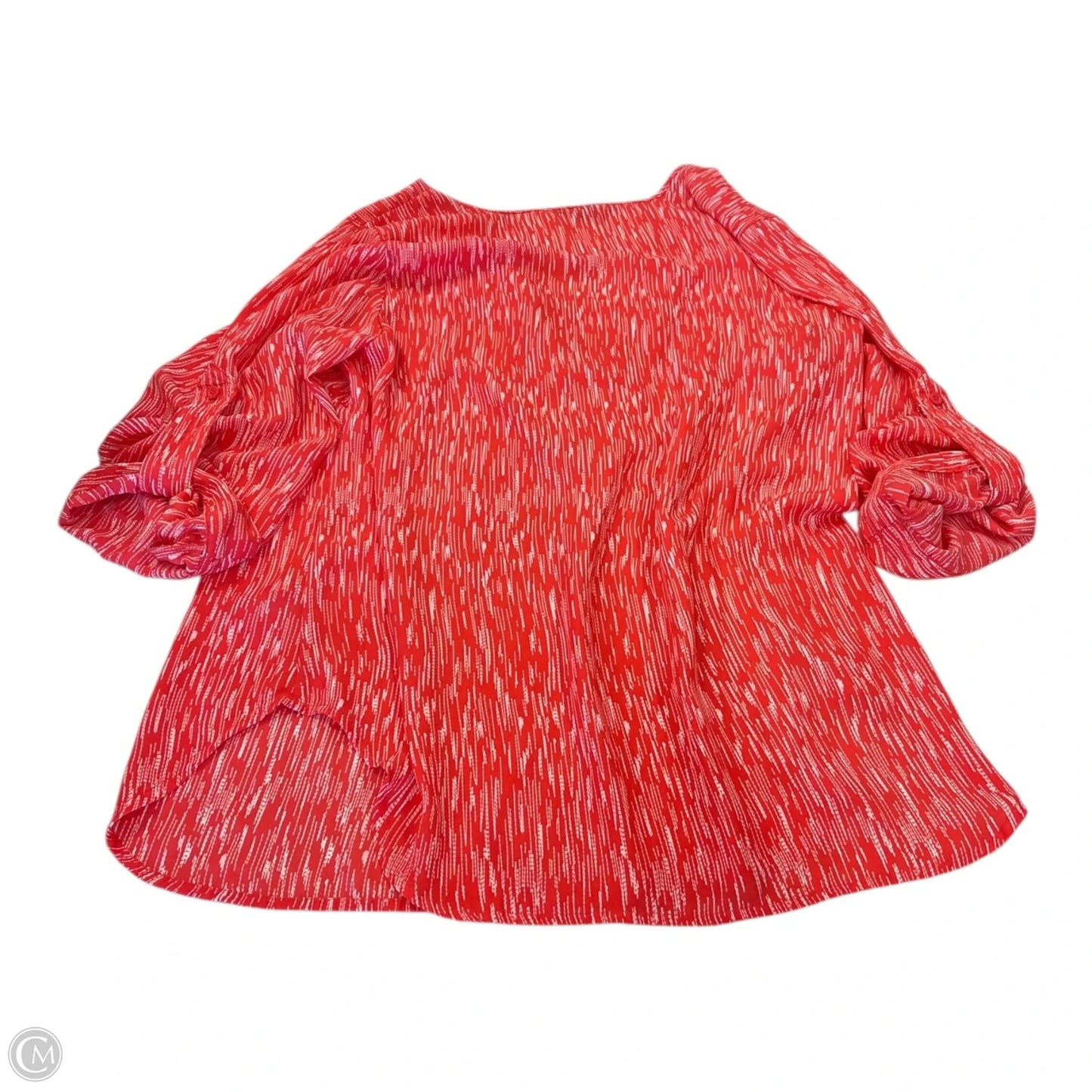 Top Long Sleeve By Romans In Red & White, Size: 18