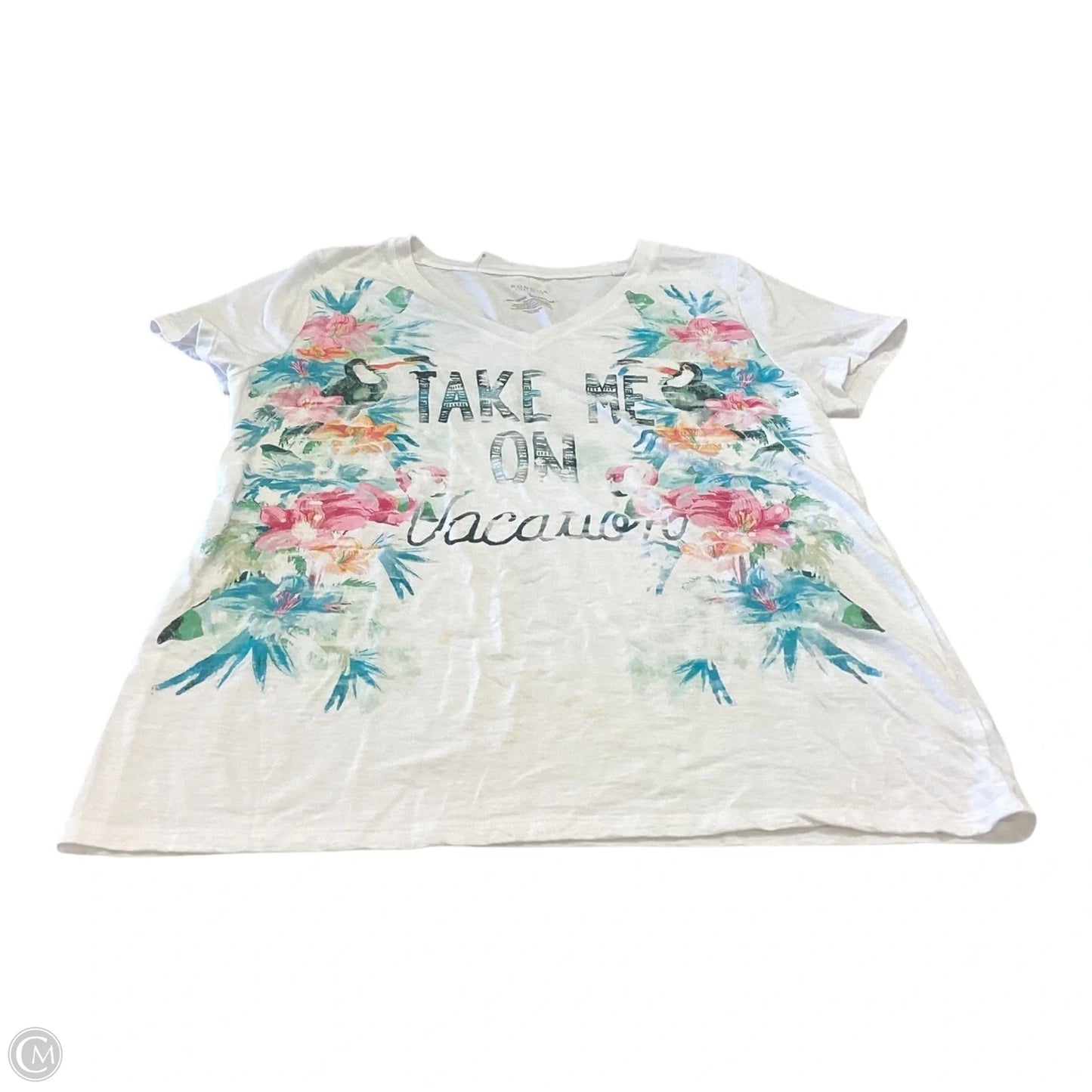 Top Short Sleeve Basic By Sonoma In White, Size: L