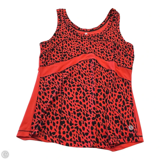 Athletic Tank Top By Clothes Mentor In Black & Red, Size: L
