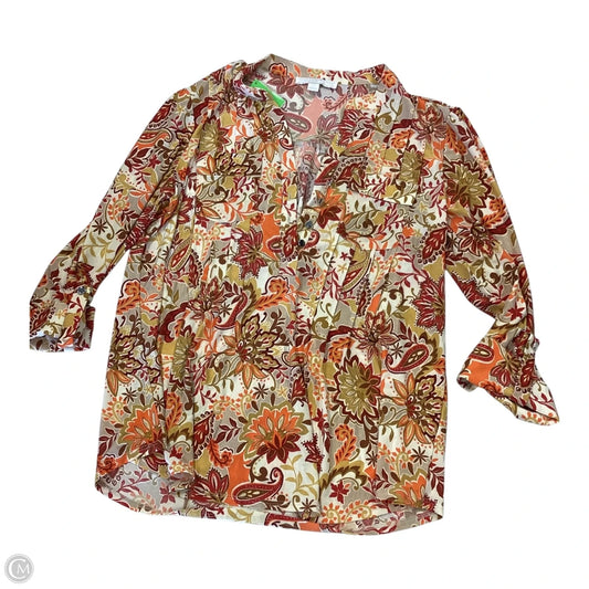 Top Long Sleeve By Clothes Mentor In Orange, Size: M