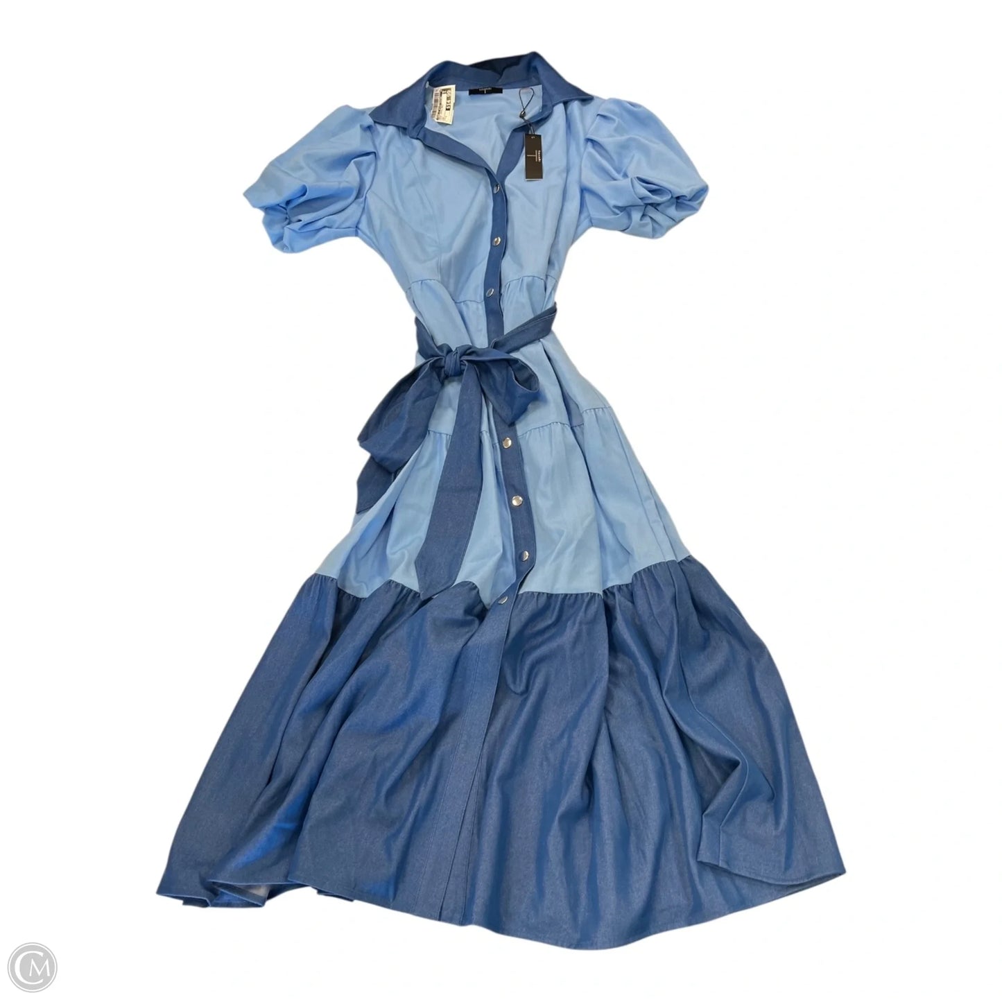 Dress Casual Maxi By Tahari By Arthur Levine In Blue, Size: 8