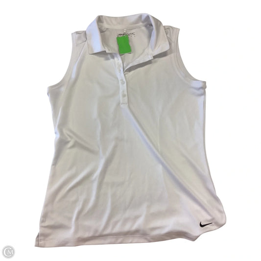 Athletic Tank Top By Nike Apparel In White, Size: M