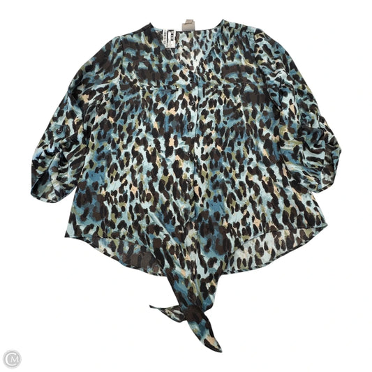Top 3/4 Sleeve By Chicos In Animal Print, Size: S