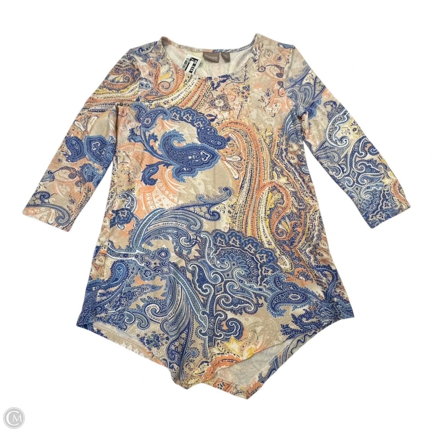 Top Long Sleeve By Chicos In Multi-colored, Size: S