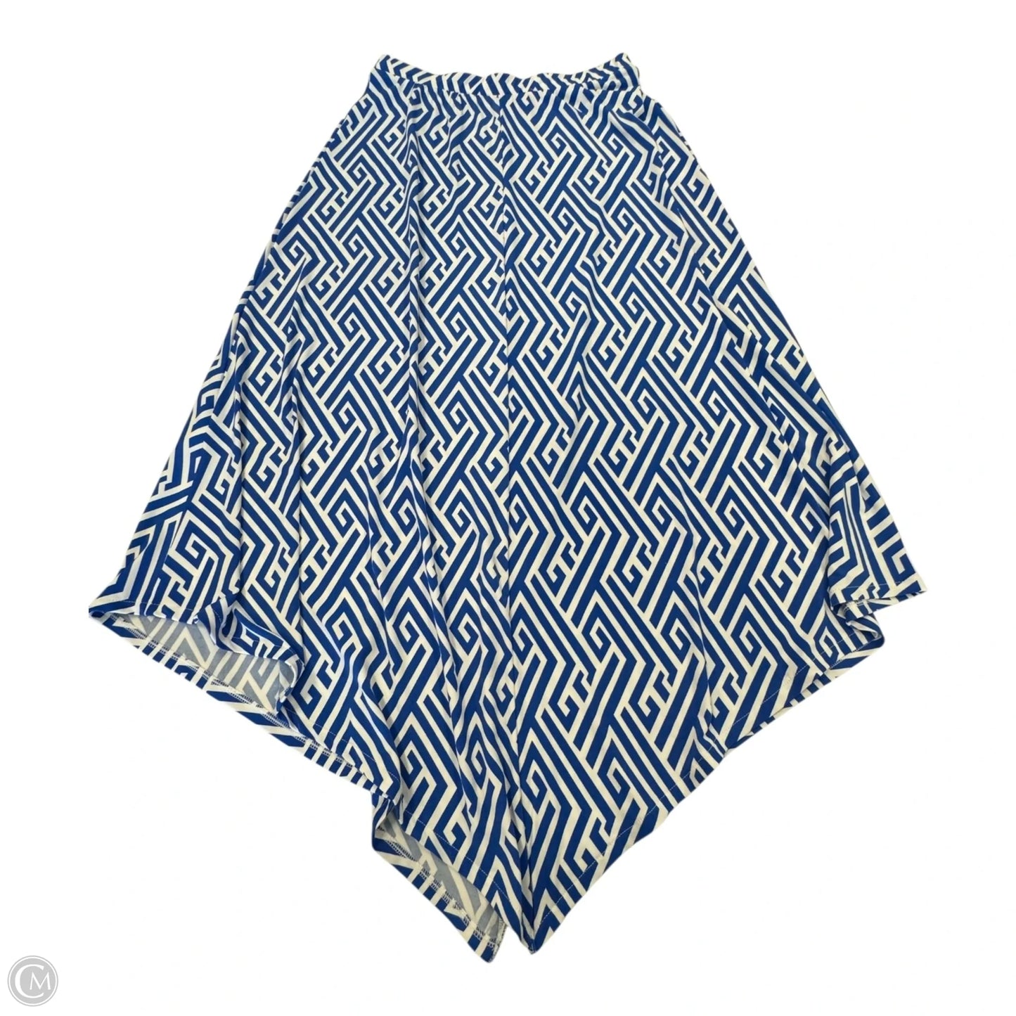 Skirt Maxi By Chicos In Blue & White, Size: S
