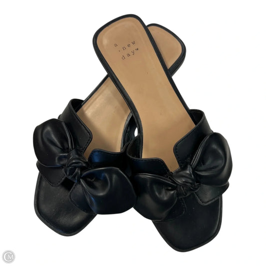 Sandals Flats By A New Day In Black, Size: 7.5