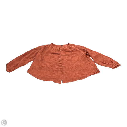 Top Long Sleeve By Old Navy In Brown, Size: M
