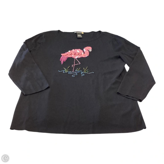 Top Long Sleeve By Clothes Mentor In Black & Pink, Size: Xl